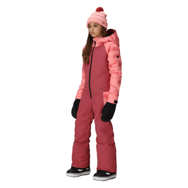 686 Girls Shine Insulated One-Piece ROSEWOOD COLORBLOCK XS