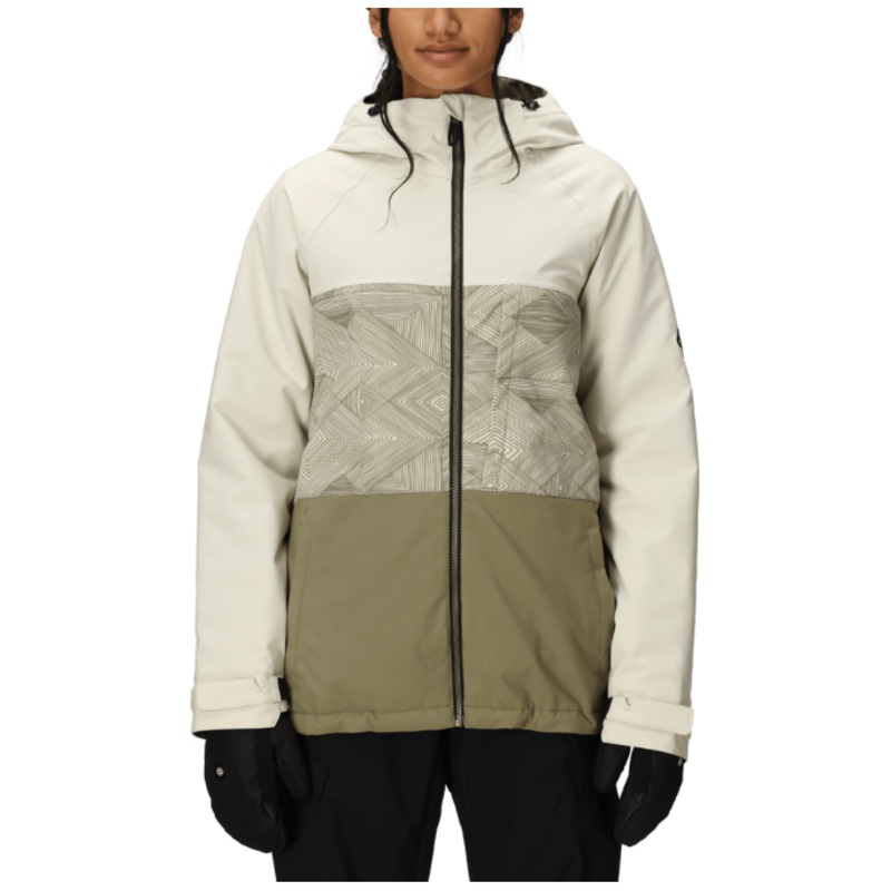 686 W Athena Insulated Jacket LIMESTONE COLORBLOCK S
