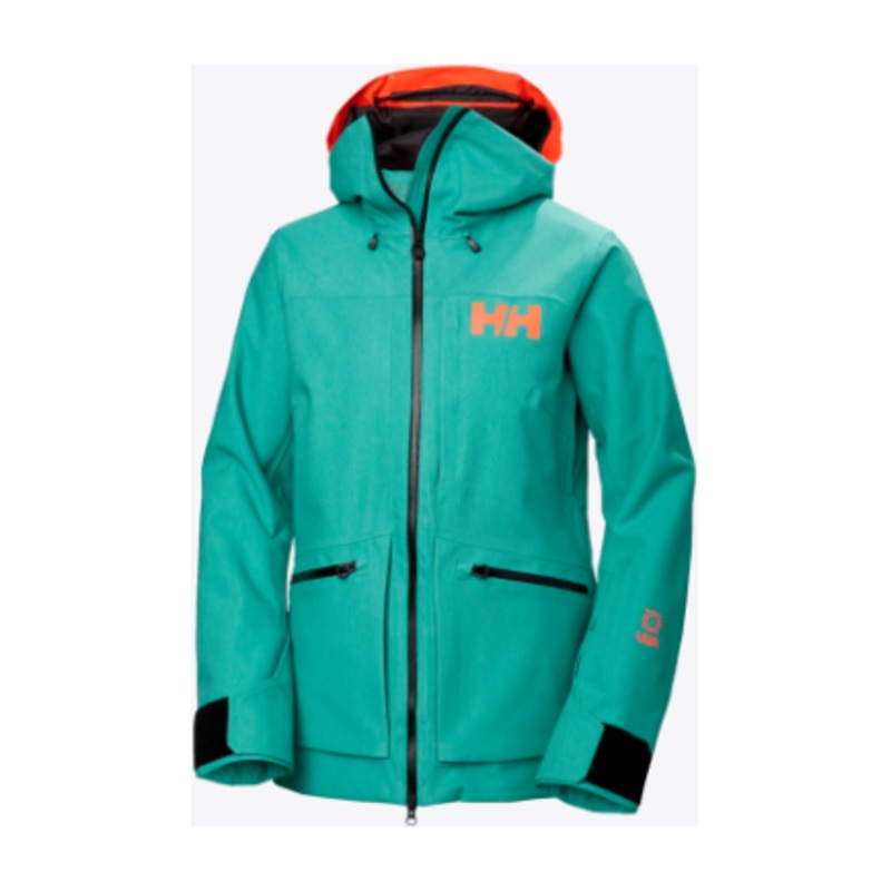 Helly Hansen W Powderqueen 3.0 Jacket Signal Green Denim XS