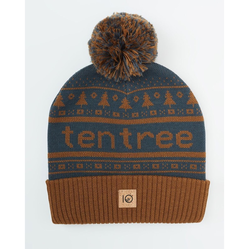 TenTree Cabin Pom Beanie Rubber Brown OS