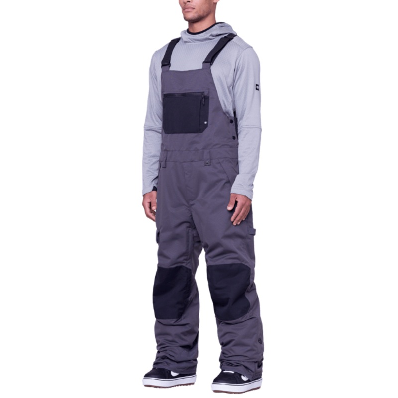 686 M Hot Lap Bib CHARCOAL CLRBLK S