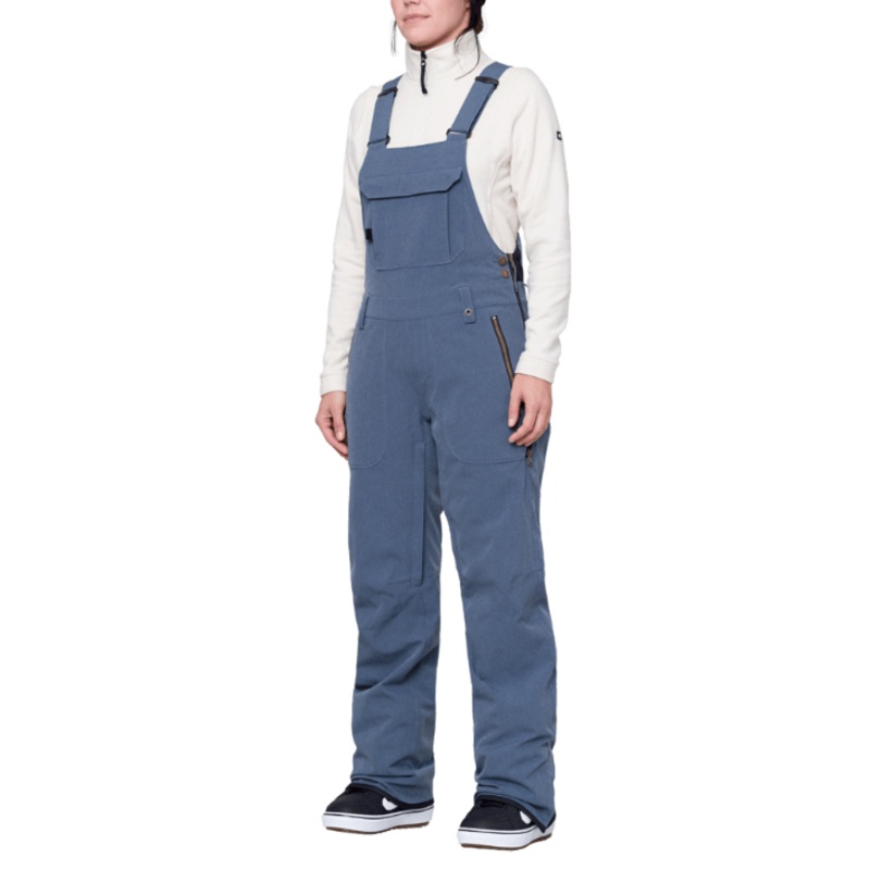 686 W Black Magic Bib INDIGO DENIM XS