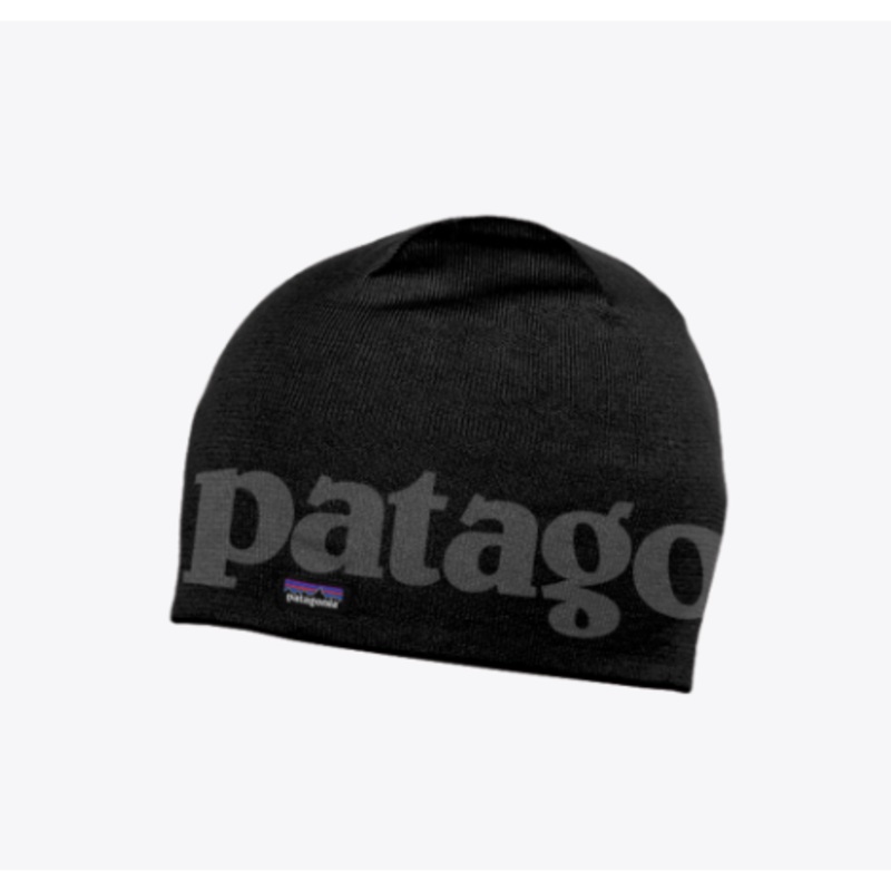 Patagonia Beanie Hat Logo Belwe: Black OS
