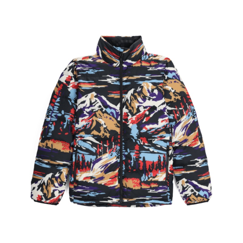 Spyder M Windom Down Jacket Paint By Numbers Purple Hash L