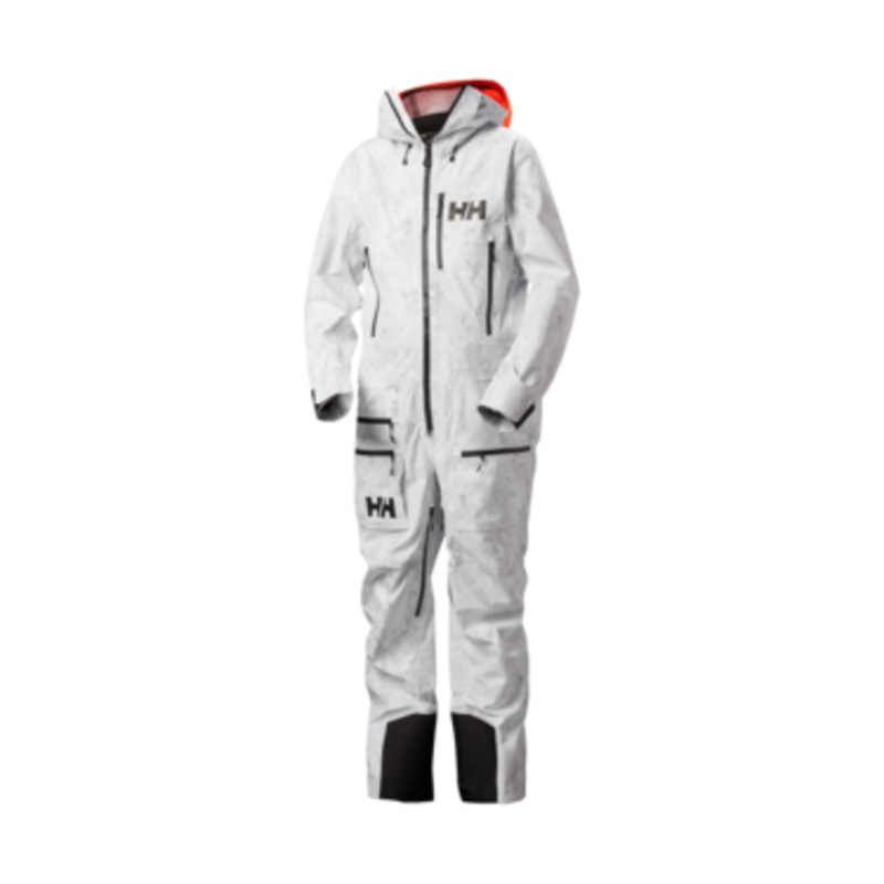 Helly Hansen M Chugach Infinity Printed Suit GREY FOG SNOW CAMO AOP S