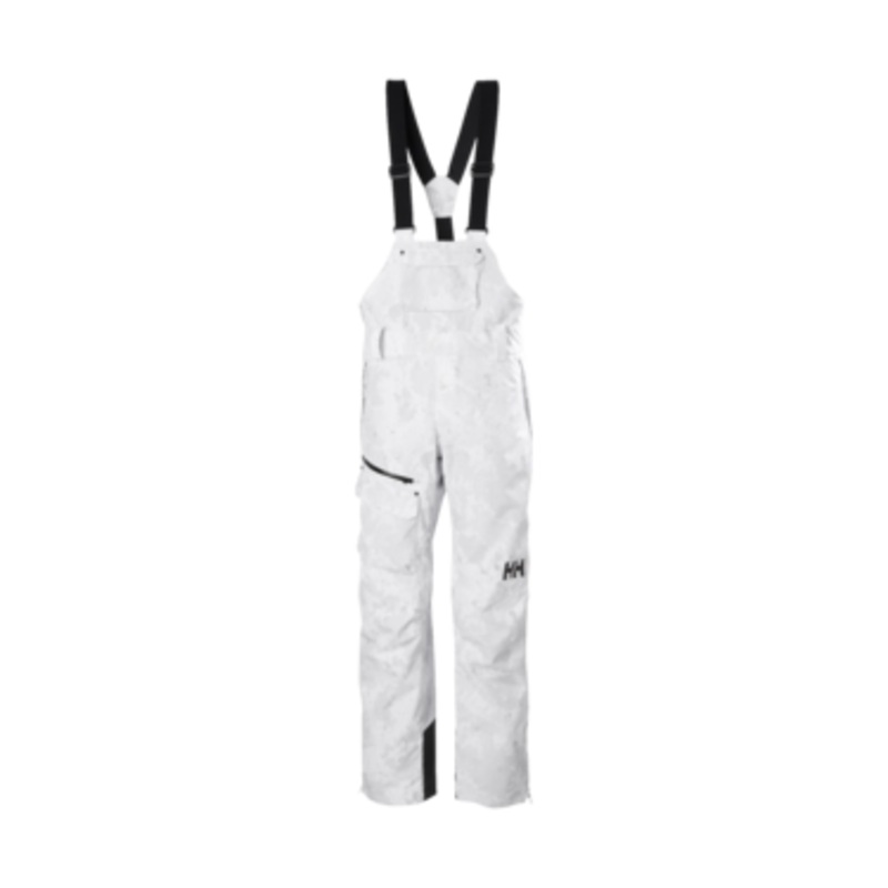 Helly Hansen W Powderqueen Bib Pant GREY FOG SNOW CAMO AOP L