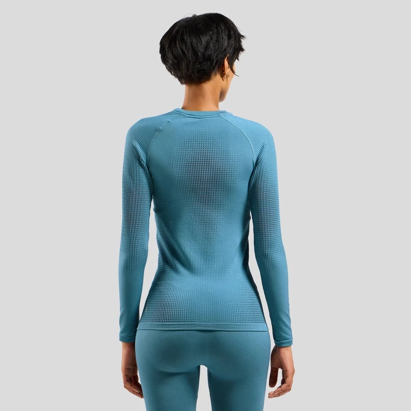 Odlo Performance Warm Base Layer Top Provincial Blue XS