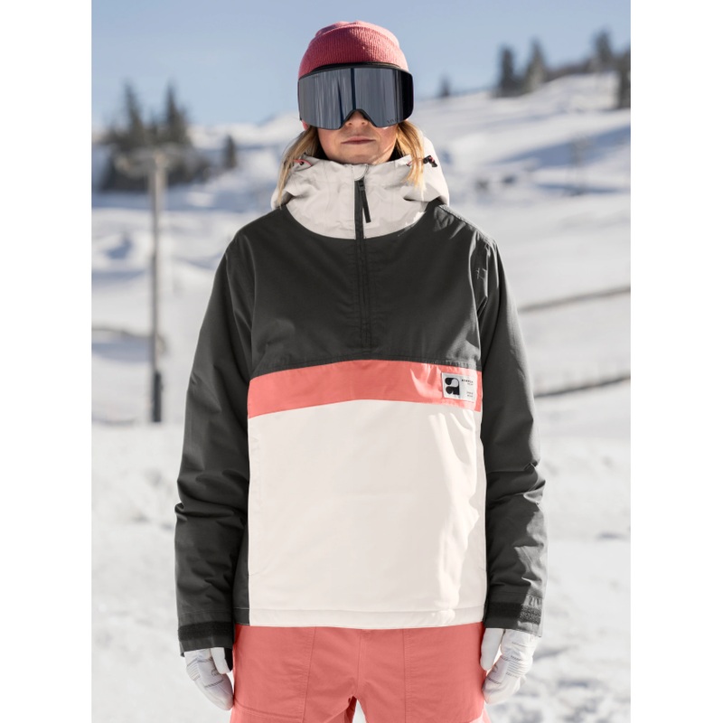 Armada Rosalie 2L Insulated Anorak Jacket Black/Cream/Faded rose S