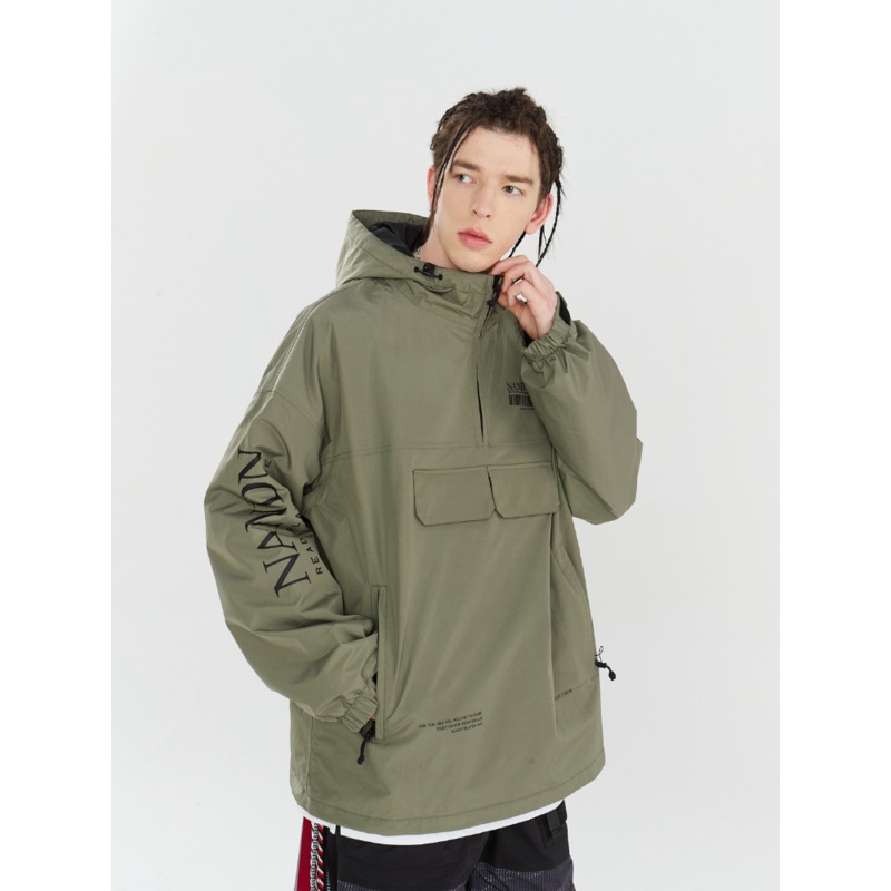 NANDN Outerwear Ski Pullover Shell Jacket - Men's Blue S