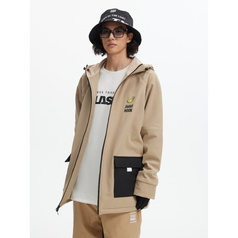 Tolasmik X Banana Hook Colorblock Collar Jacket - Men's Khaki S