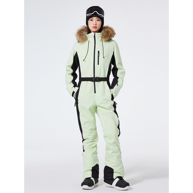 ARCTIC QUEEN Insulated Fur Hood One Piece - Women's Purple S