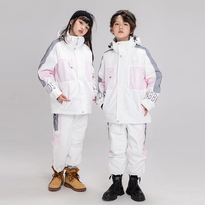 ARCTIC QUEEN Kids Reflective Extreme Ski Suit [Limited Region] Royal Blue Top With Blue Pant S
