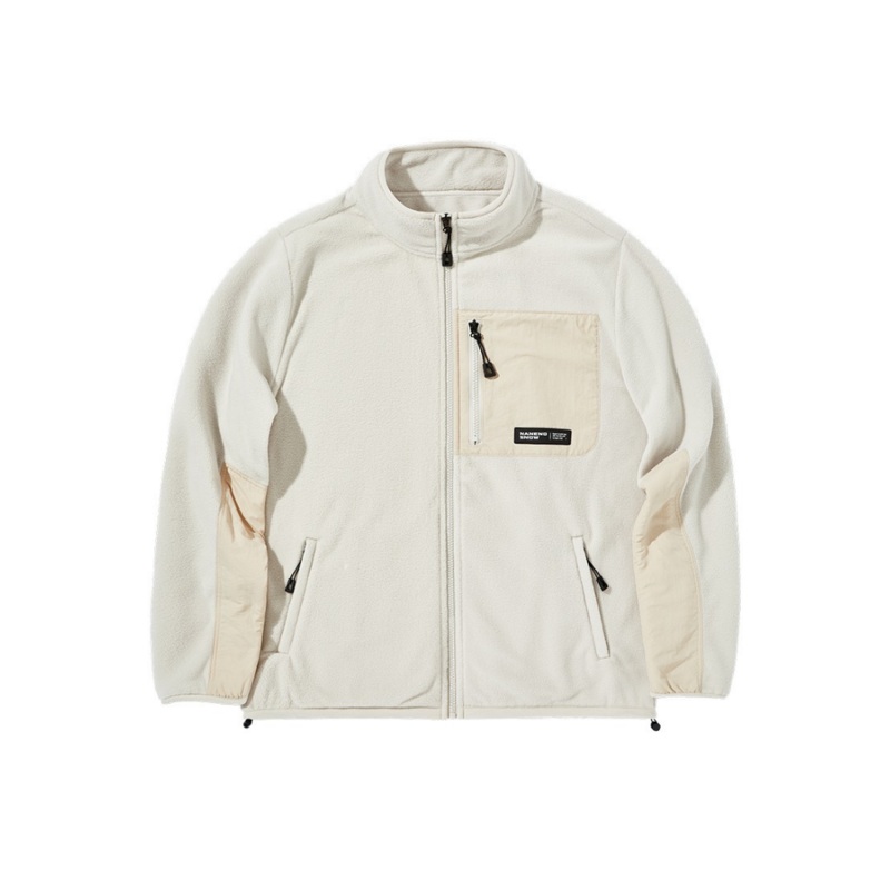 NANDN Breeze Ease Fleece Jacket - Unisex White S