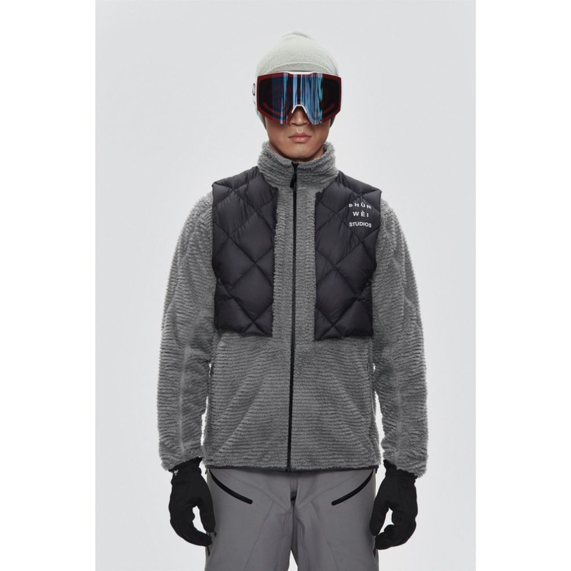 SHUNWEI Stone Stretch Fleece Jacket - Unisex Grey S