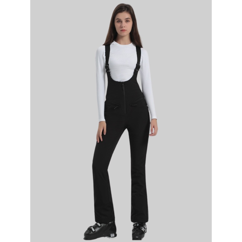 Gsou Snow Trendy Slim Fit Snow Bibs - Women's White Liner XS