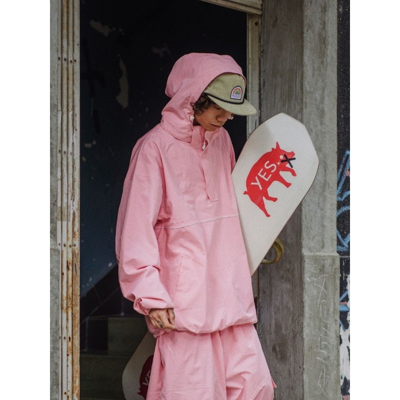 LITAN Park City Snowboard Shell Jacket - Unisex Pink XS