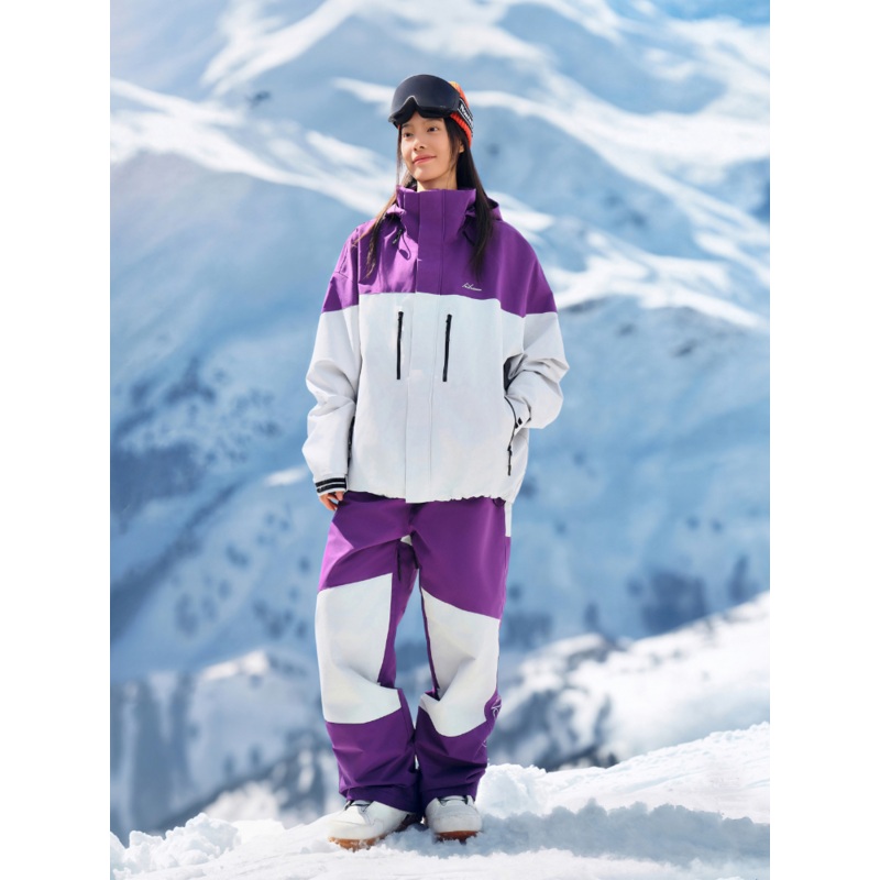 NIS 2L Colorblock Snow Pants - Unisex Purple XS