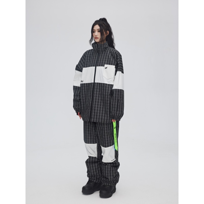 Yetisnow Chequered Black Suit - Women's Black S