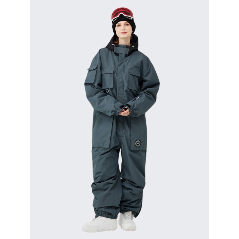 ARCTIC QUEEN Loose Fit Insulated Snow Jumpsuit - Unisex Black S
