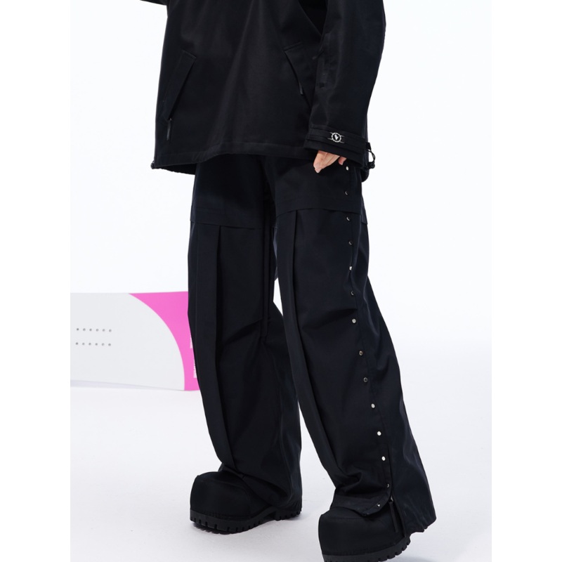 BCG Punk Rock Rivet Snow Pants - Unisex Black XS