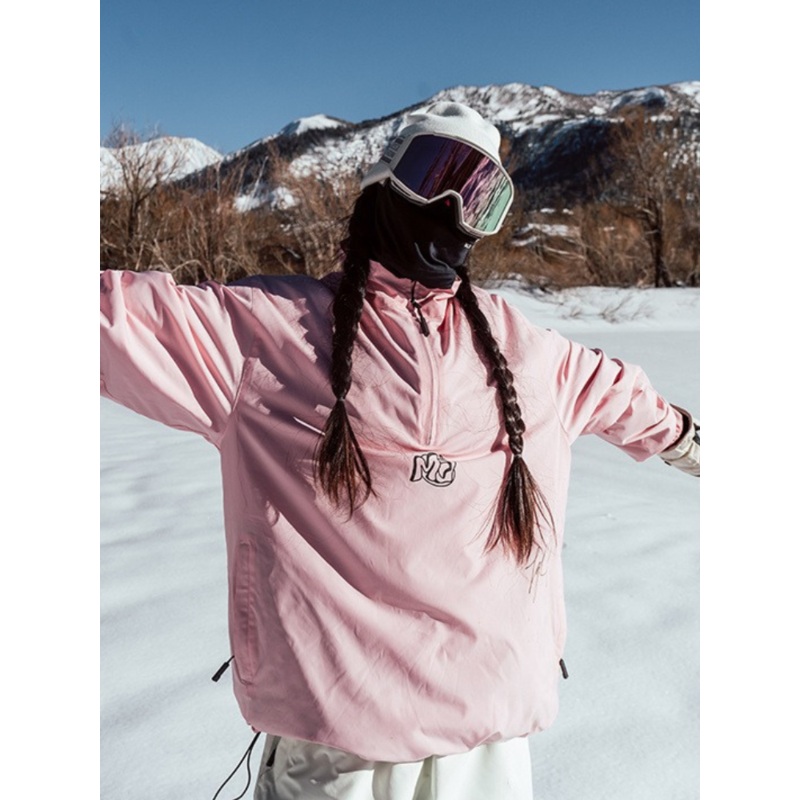 Molocoster Classic Half-Zip Snow Outwear - Unisex Pink XS