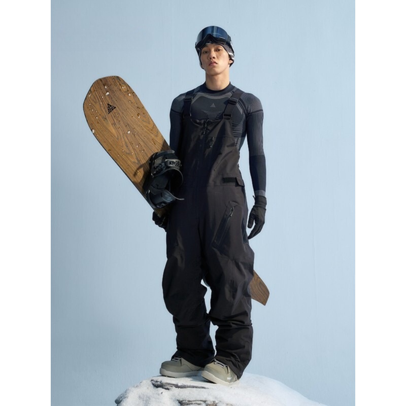 NANEND Pro 3L Fleece Ski Bib Pants - Men's Black XS