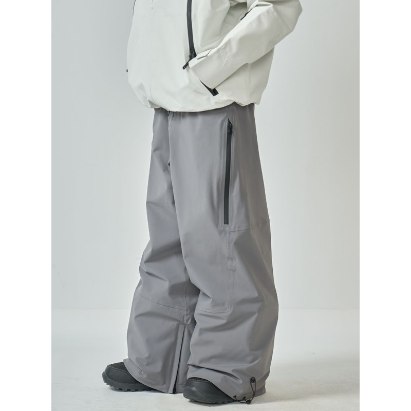 SnoWears 3L SideFlow Fleece Snow Pants - Unisex Grey S