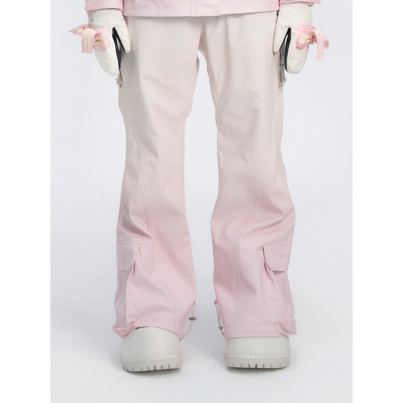 BCG Sakura Gradient Bow Ski Bibs - Women's Light Pink XS
