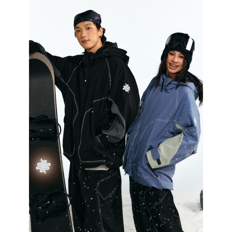 LITAN Teflon Freeride Ski Shell - Unisex Black XS