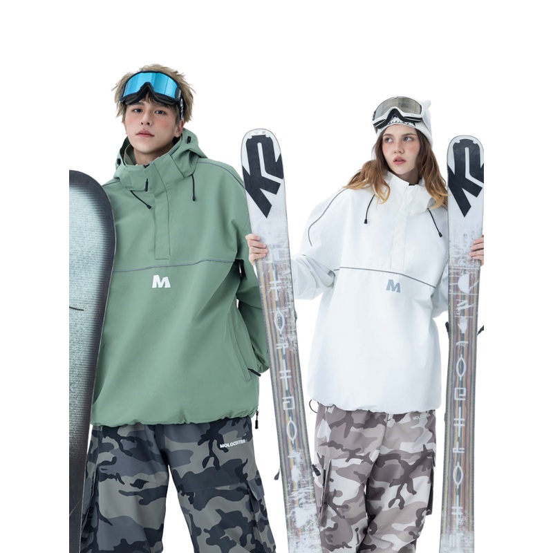 Molocoster Drift 3L Baggy Ski Fleece Pullover - Unisex Black XS