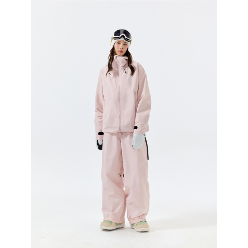 NANEND Fleece 3L RECCO Ski Pants - Unisex Grey XS