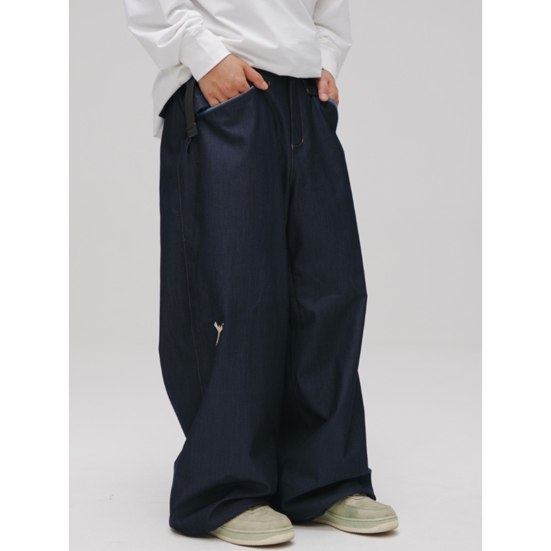 Winter Ticket Denim Steeze Baggy Ski Pants - Unisex Demin S