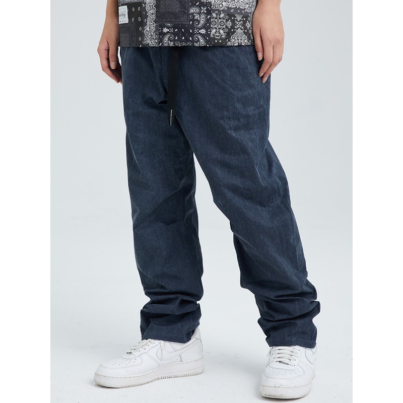 Nobaday DENIM BLUE LOOSE CASUAL PANTS S
