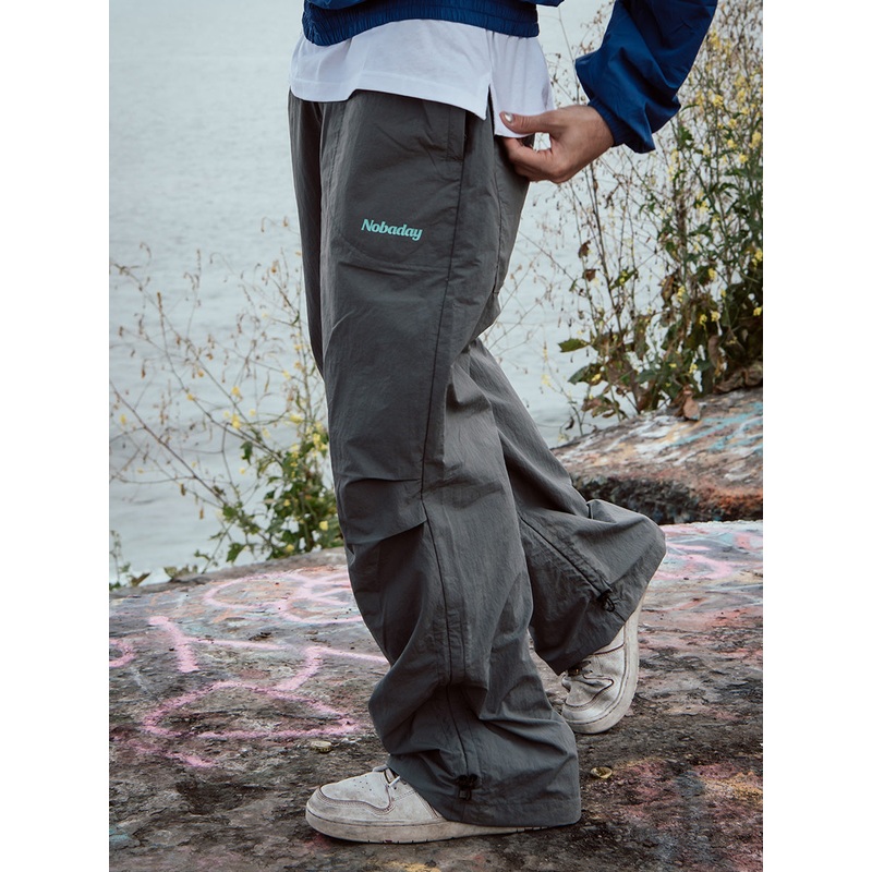 Nobaday Men's Wide Leg Pants Grey S