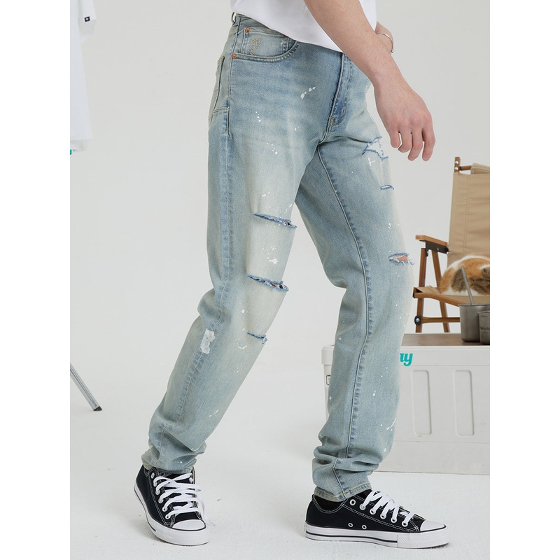 Nobaday Splash Ink Straight-leg Jeans Pants S