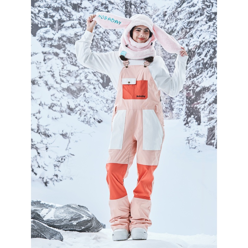 Women's Juicy Candy Snow Bib Pants Pink XS