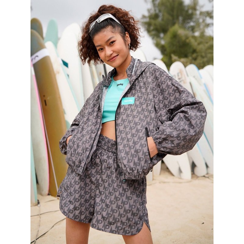 Women Sun Protection Jacket and Shorts UPF 50+ GreyJacket S