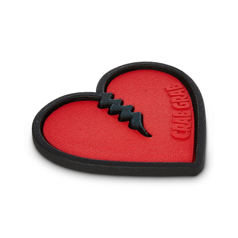 Crab Grab Mega Heart Traction Stomp Pad in Red
