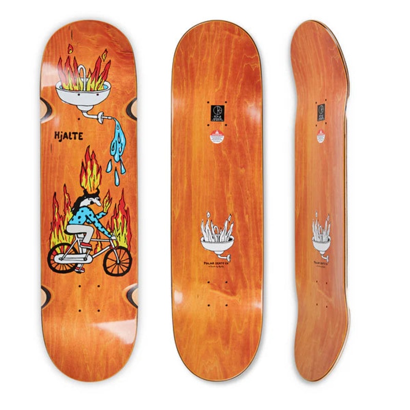 Polar Hjalte Halberg Fire Ride Skate Deck 1991 9.25'' WW