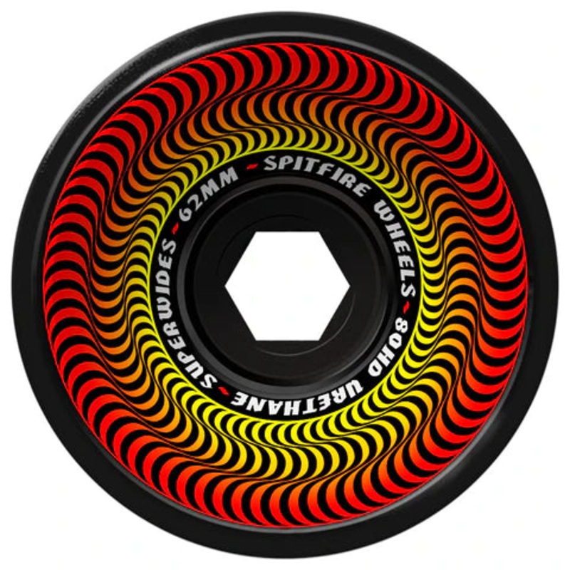 Spitfire 80HD Super Wide Black 62mm Skateboard Wheels 60mm