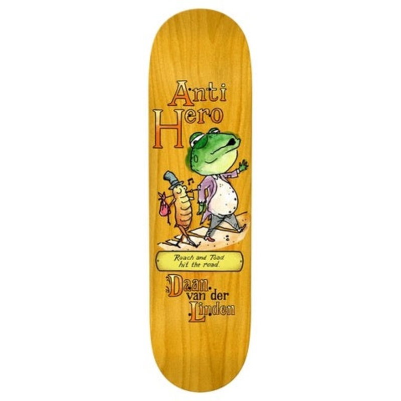 Antihero Daan Roach and Toad Skateboard Deck 8.28
