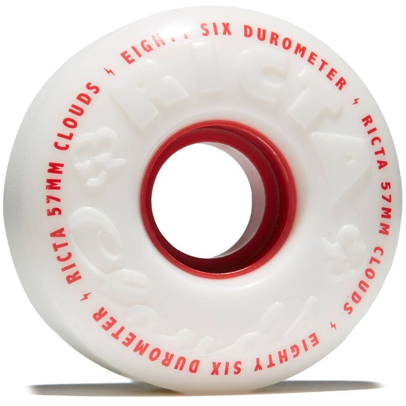Ricta Clouds Skate Wheels in 86a 55mm in White and Red