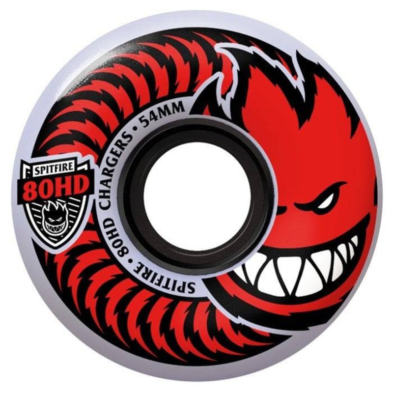 Spitfire Charger Classic Clear Skate Wheel in Red 80HD 54