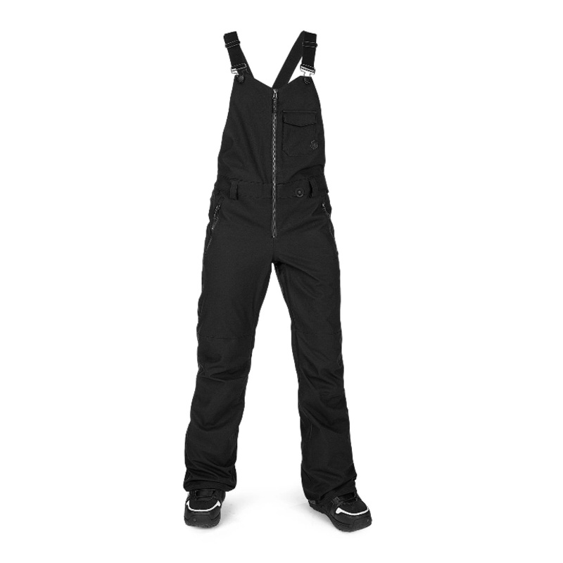 2022 Volcom Womens Swift Bib Overall in Black XS