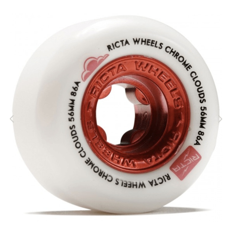Ricta Chrome Clouds Red in 86A Skate Wheels 54mm
