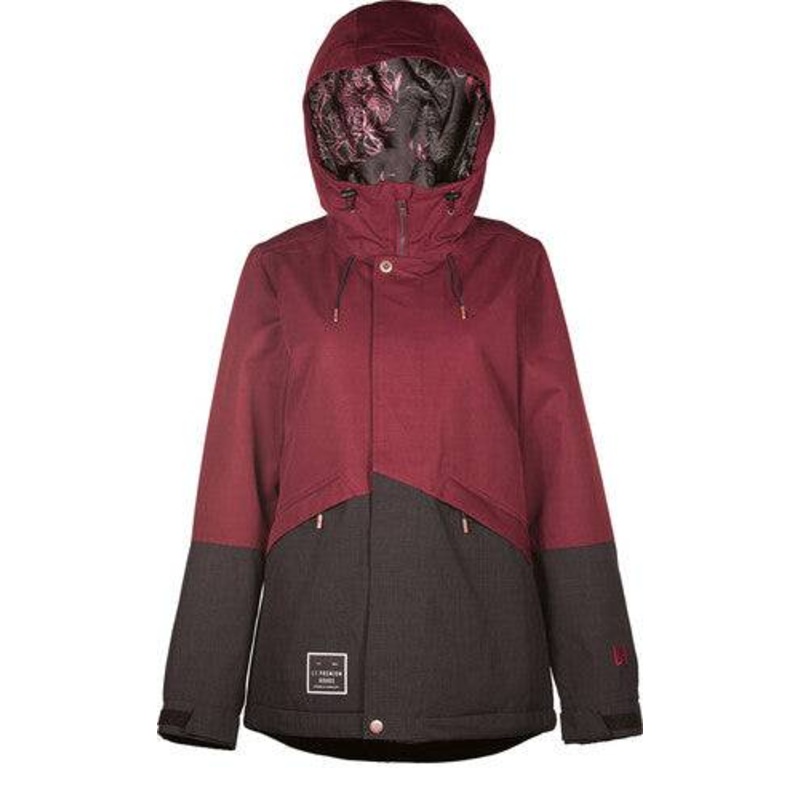 2022 L1 Lalena Womens Snow Jacket in Wine and Black XS