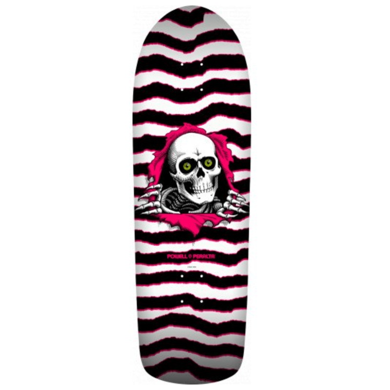 Powell Peralta Old School Ripper Skate Deck in 9.89" Black and Pink