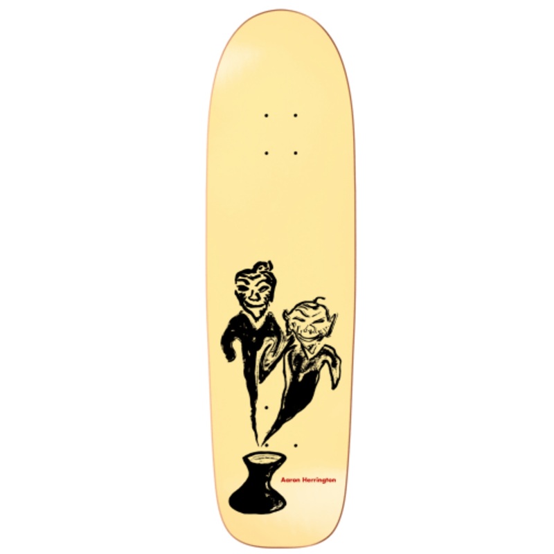 Polar Skate Co Aaron Herrington Pot Demons Skateboard Deck in Yellow 8.5''