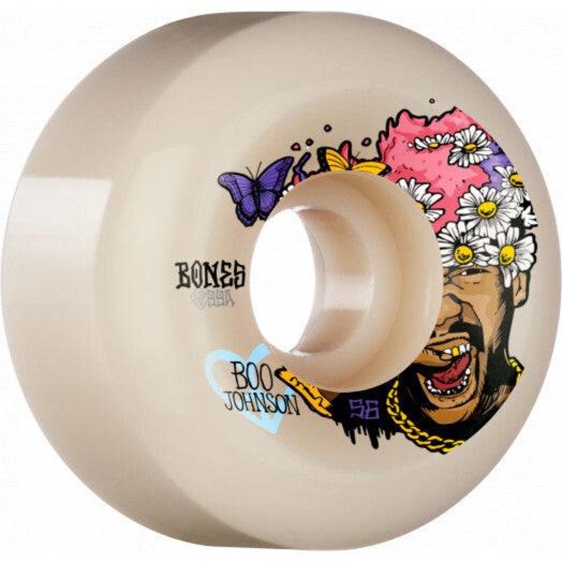 Bones Boo Just Have Fun V6 Wide Street Tech Formula Skate Wheels 99A 53mm