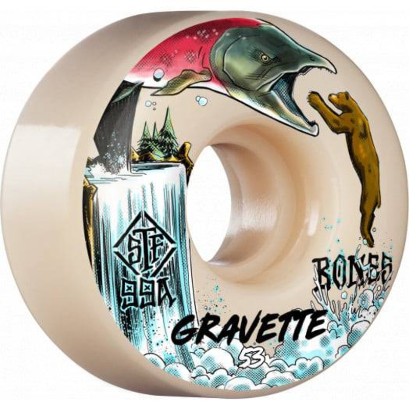 Bones Gravette Spawn V2 Locks Sidecut 99a Skate Wheel Street Tech Formula 53mm
